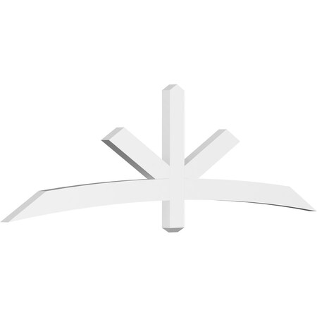 Ekena Millwork Alberta Architectural Grade PVC Gable Bracket, 84"W x 24 1/2"H x 2"D x 4"F, 7/12 Pitch GBP084X25X0204ALB00